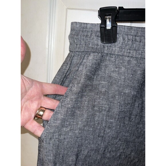 Soho Street Linen Pants Womens Sz M Viscose Pull On Drawstring Pockets Lagenlook - Picture 3 of 7